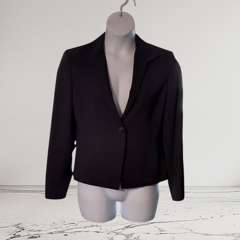 NWT Jones New York Zinc Single Button Blazer With Point Lapel Detail ~sz 10